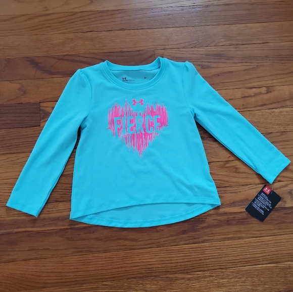 Under Armour Other - NWT Under Armour fierce heart long sleeve shirt 2T